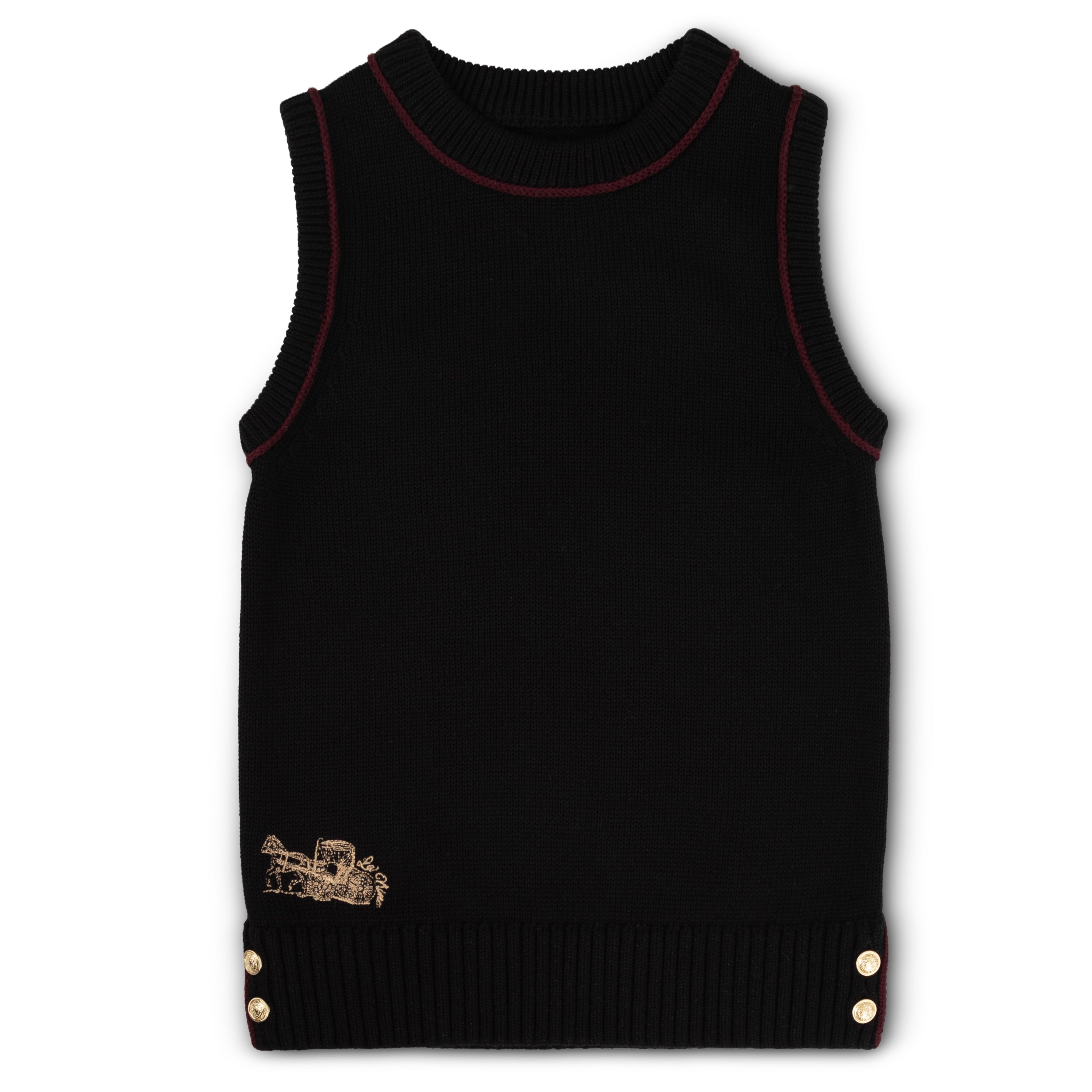 Boy's Black Classic Logo Vest