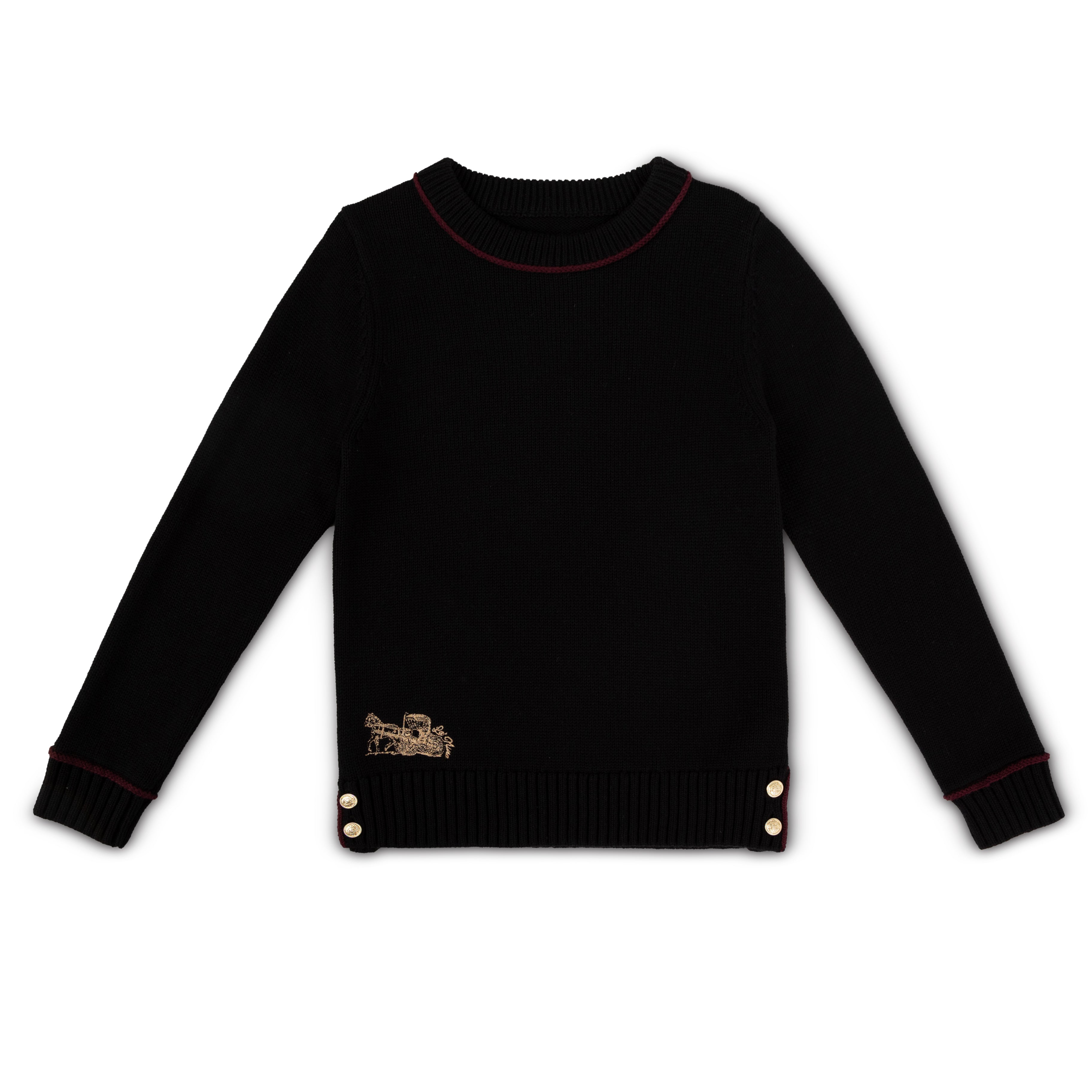 Boy's Black Classic Logo Sweater