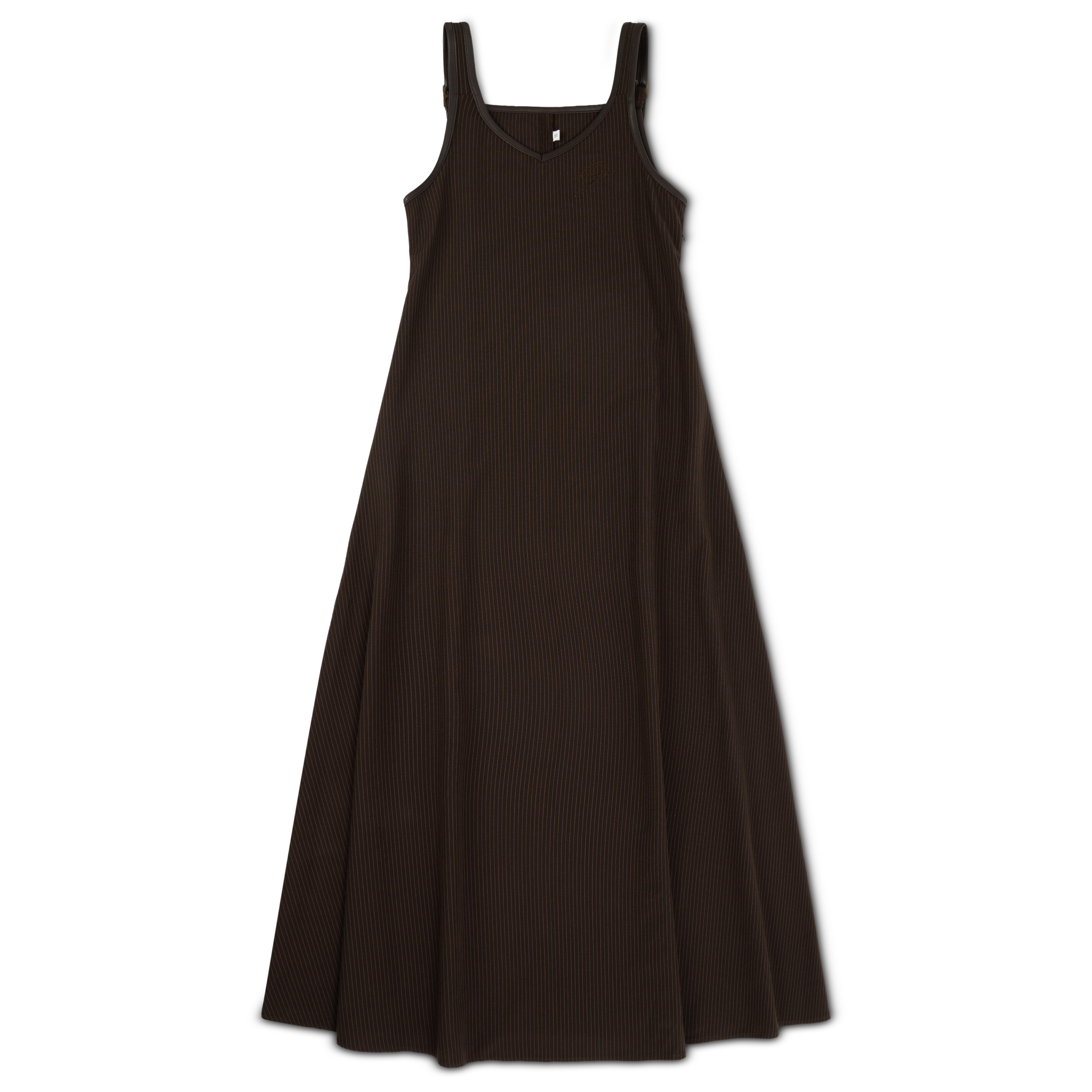 Teen Leather Trim Pinstripe Jumper Maxi