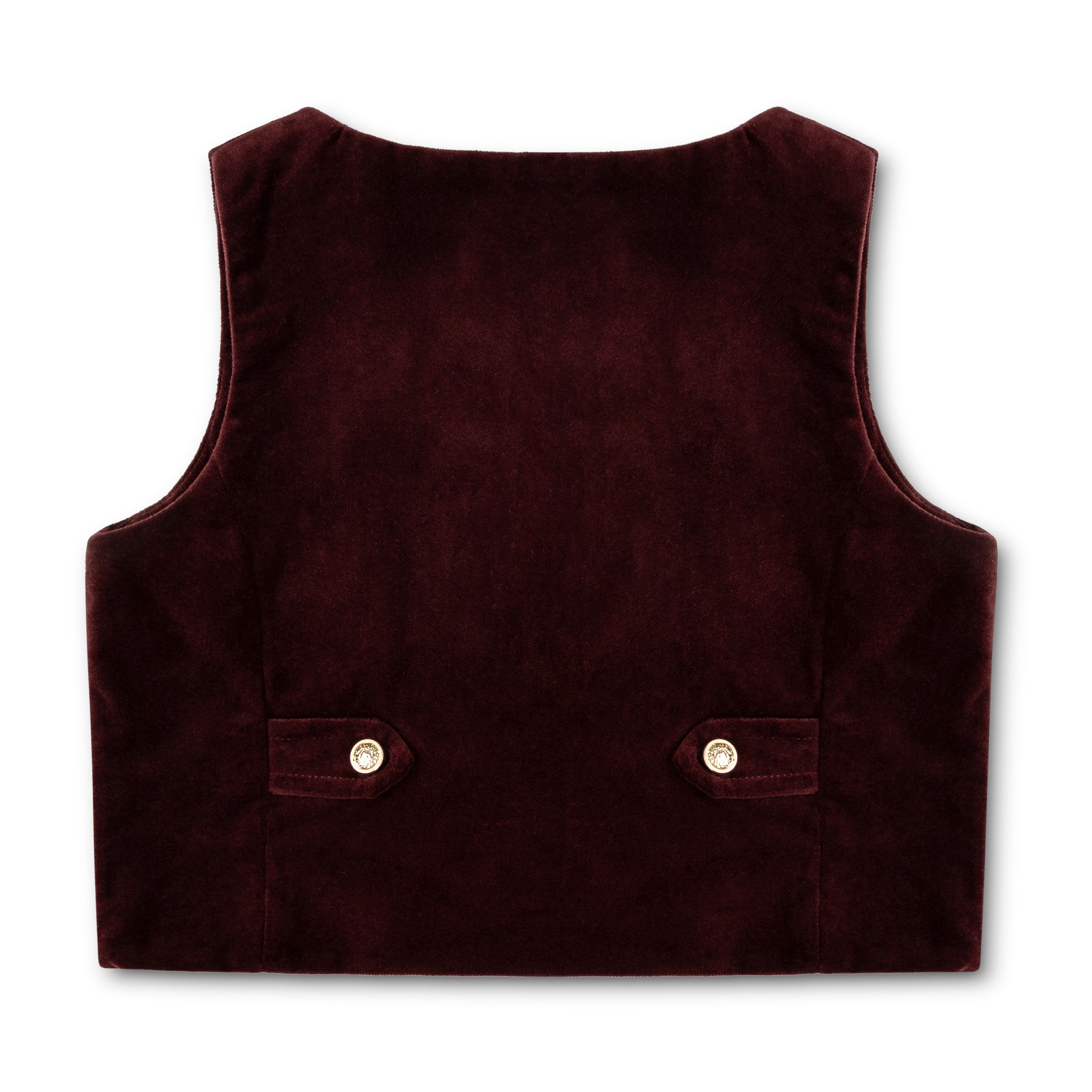 Boy's Burgundy Velvet Classic Set & Logo Sweater