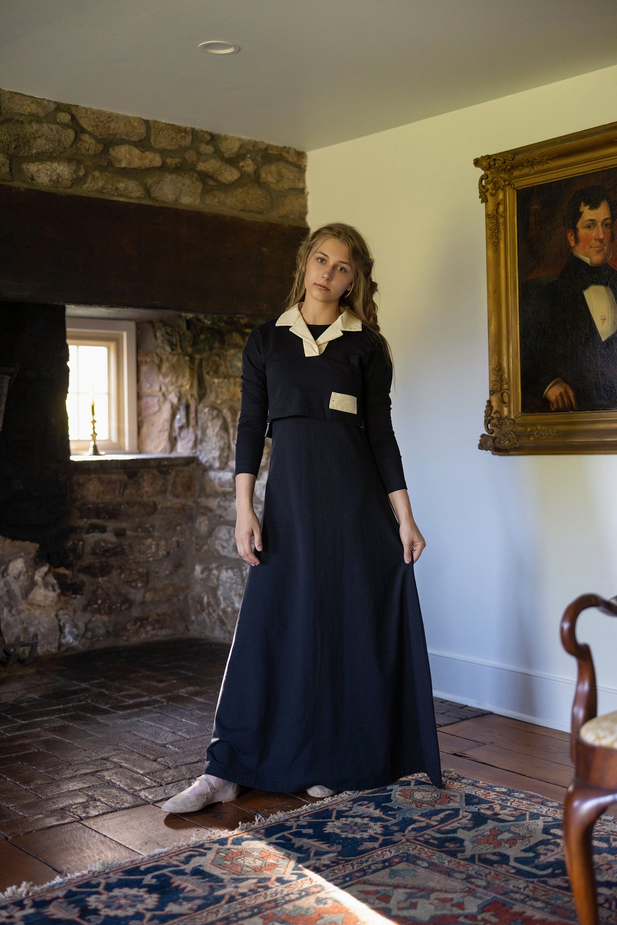 Teen Corduroy Collar Maxi