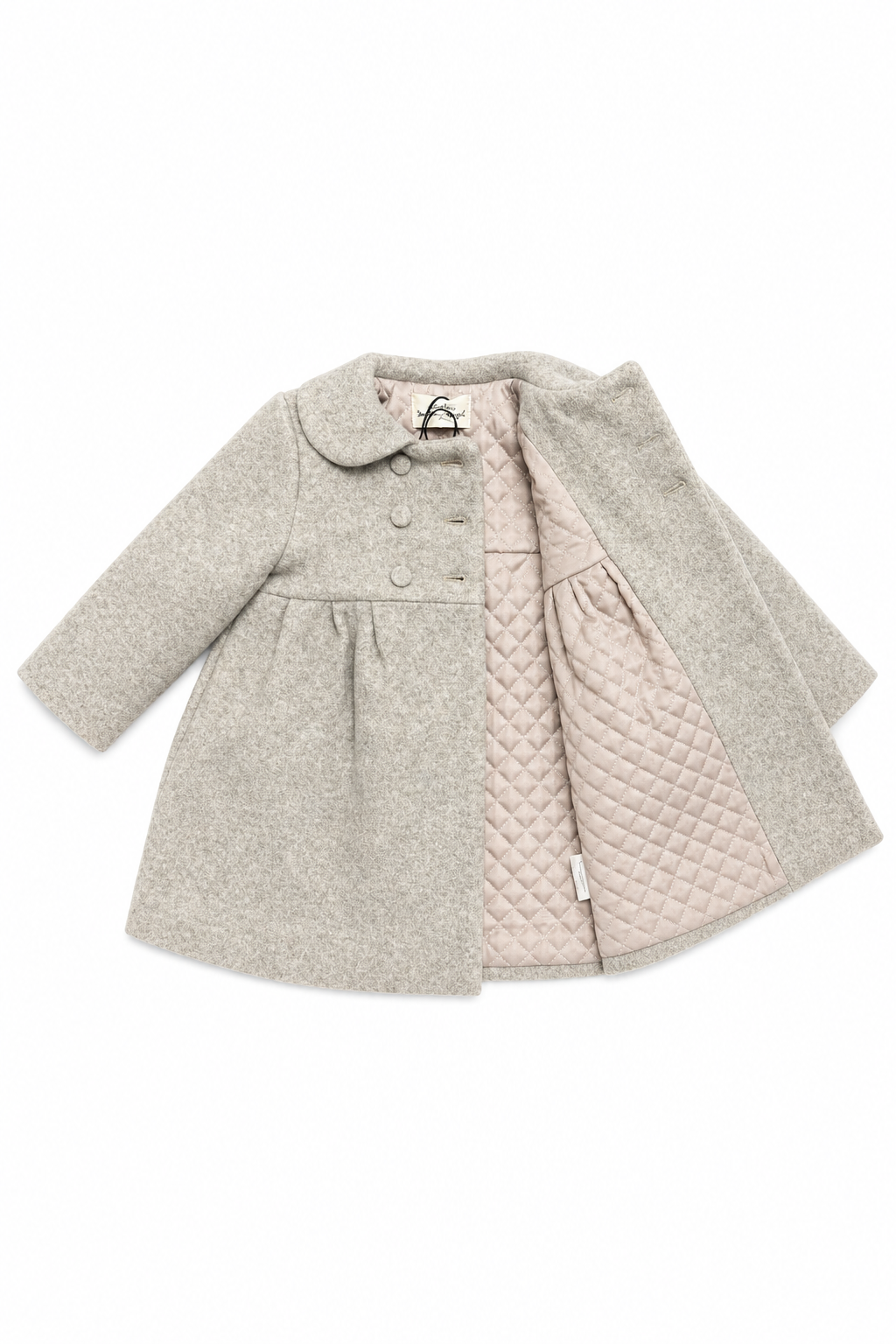 Girls wool beige double breasted Coat