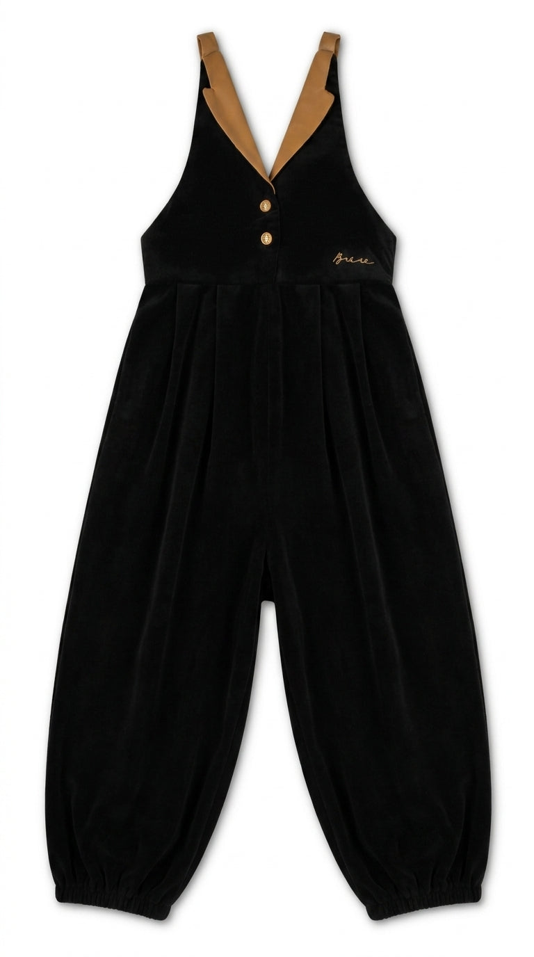 Leather Lapel Blazer Romper