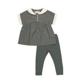 Black Vintage Sailor Girls Two-Piece