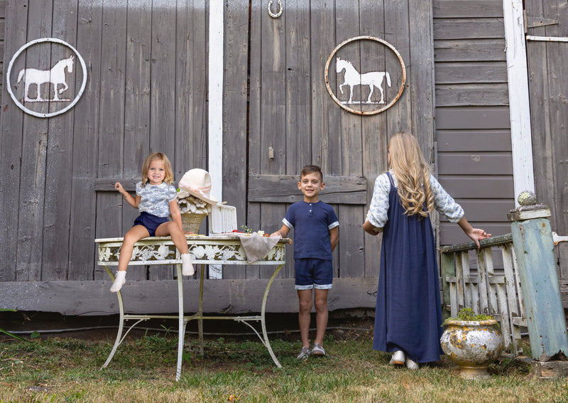 Boys Toile Print Two-Piece