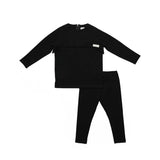 Cropped Sweat Label Boy's Two-Piece