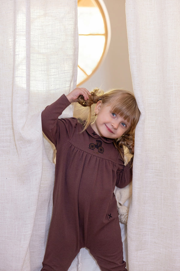 Vintage Wagon Logo Romper