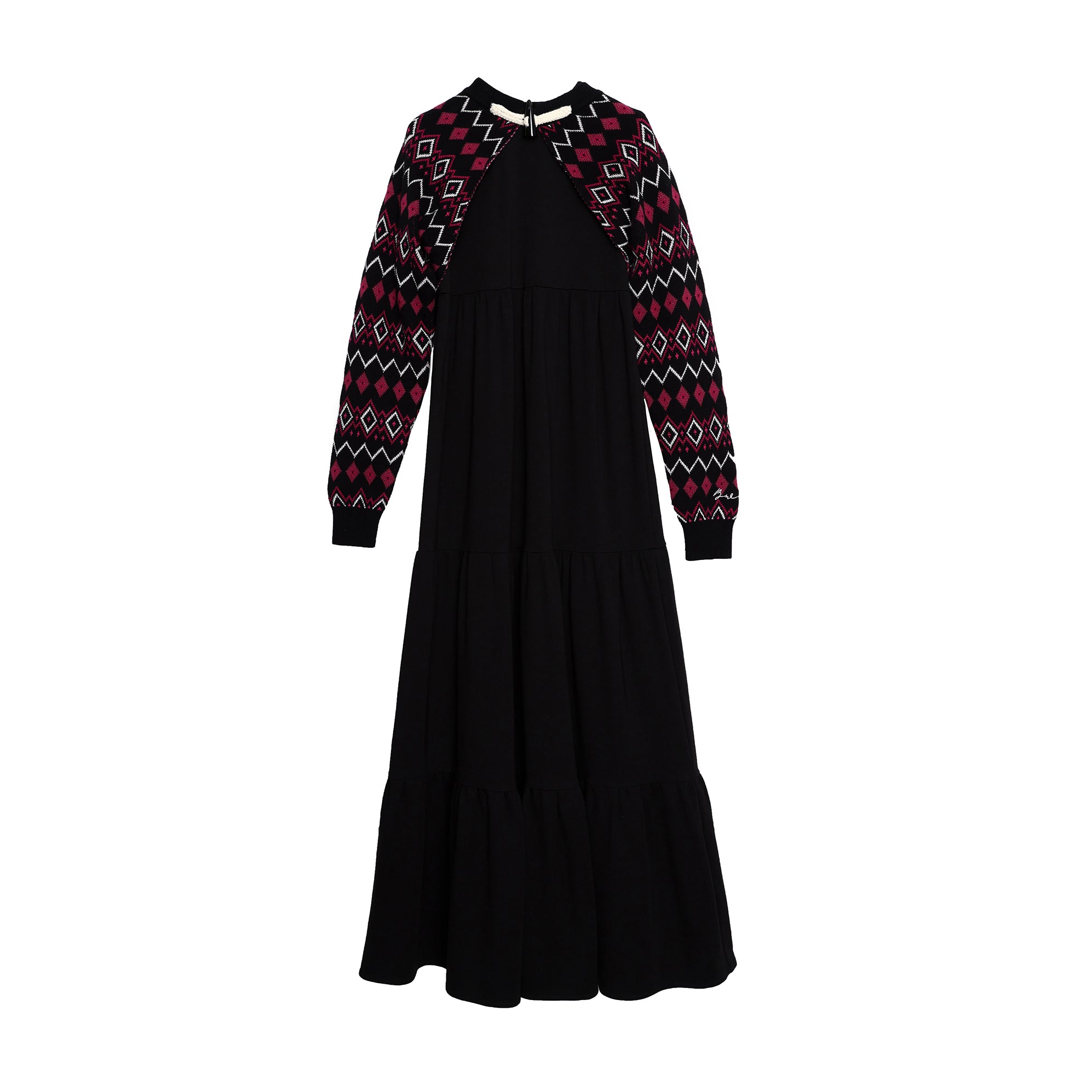 Jacquard Knit Shrug Maxi