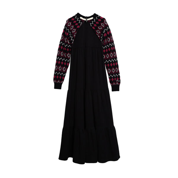 Jacquard Knit Shrug Maxi