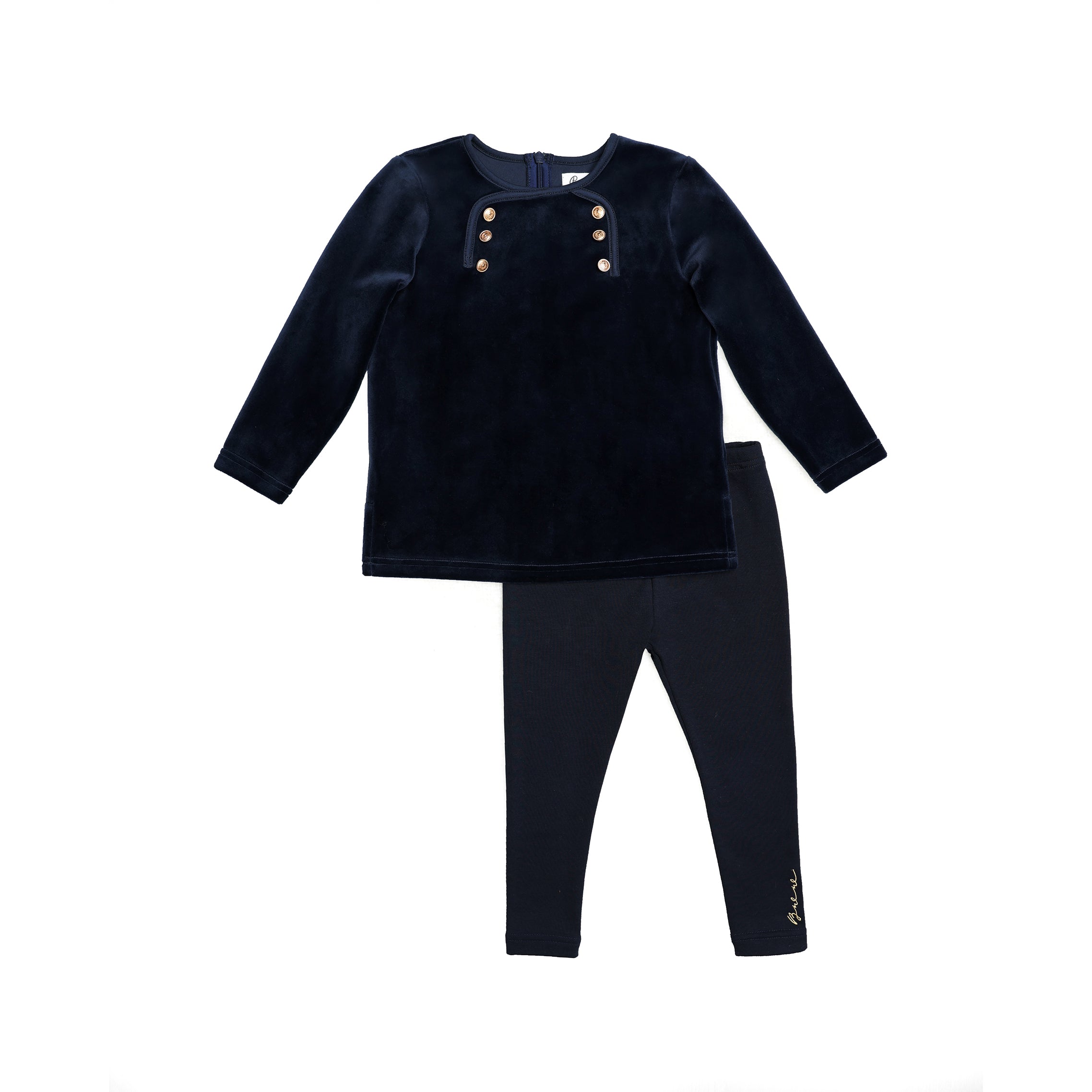 Gold Button Boy's Two-Piece
