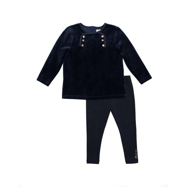 Gold Button Boy's Two-Piece