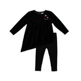 Logo Brooch Girl's Two-Piece