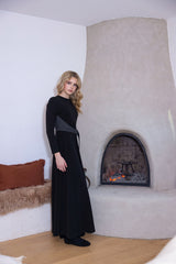 Teen Contrast Belt Maxi