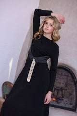 Teen Contrast Belt Maxi