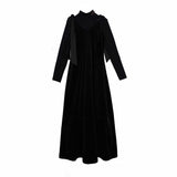 Teen Satin Tie Jumper & Logo Mock Neck