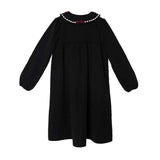 Taffeta Beaded Collar Tie Dress