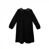 Taffeta Beaded Collar Tie Dress