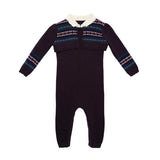Girl's Jacquard Knit Bolero Romper