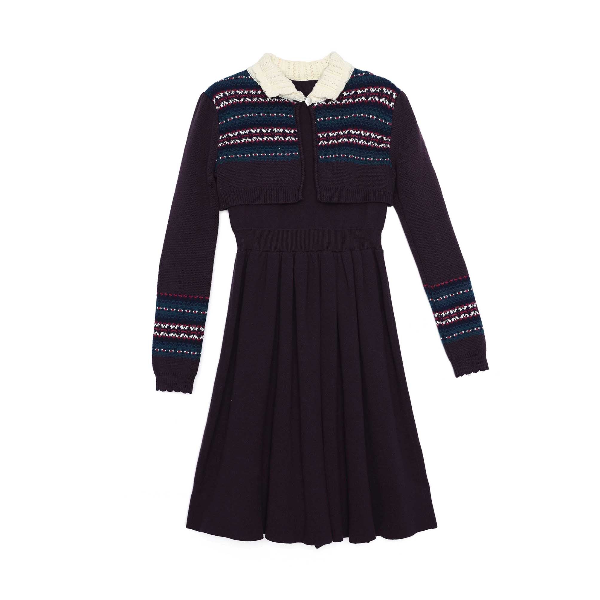 Jacquard Knit Bolero Dress