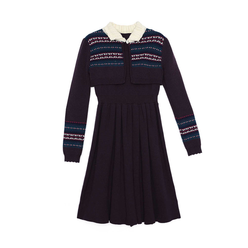 Jacquard Knit Bolero Dress