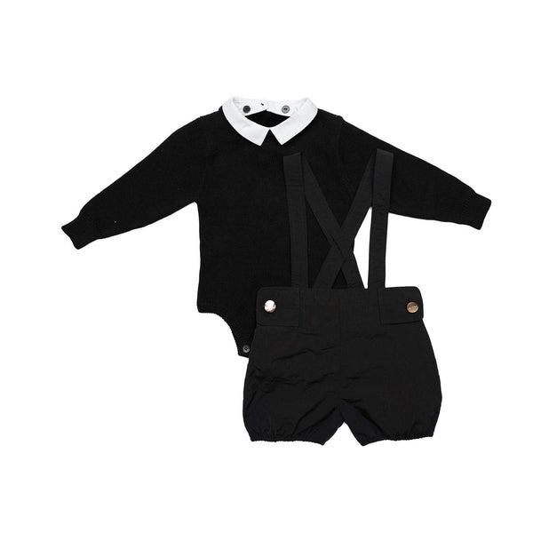 Boy's Taffeta Buildup & Knit Sweater Set