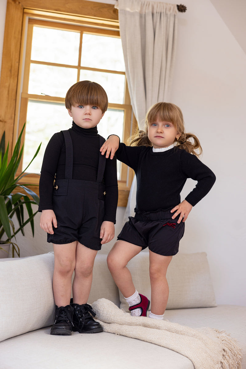 Boy's Taffeta Buildup & Knit Sweater Set
