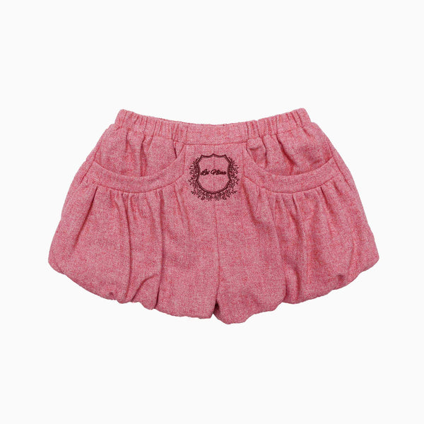 Pink Wool Logo Bubble Pants & Mohair Sweater Set