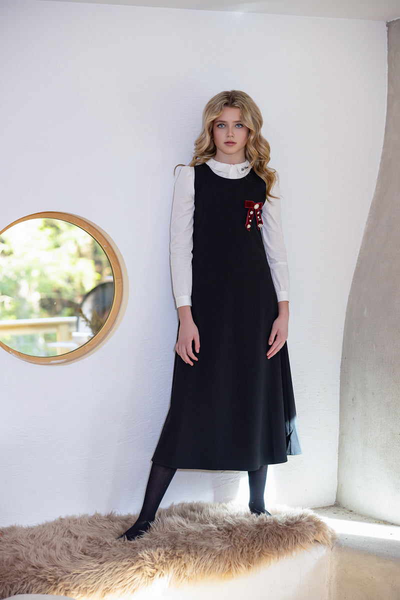 Teen Embellished Bow Jumper & Logo Shirt