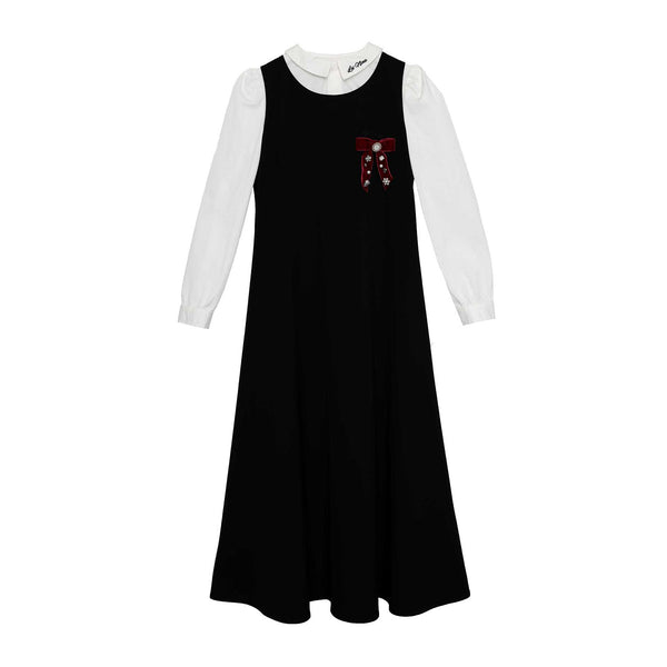 Teen Embellished Bow Jumper & Logo Shirt