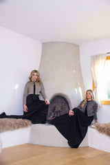 Teen Grey Logo Cardi Bow Maxi