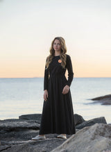 Teen Striped Back Leather Patch Maxi