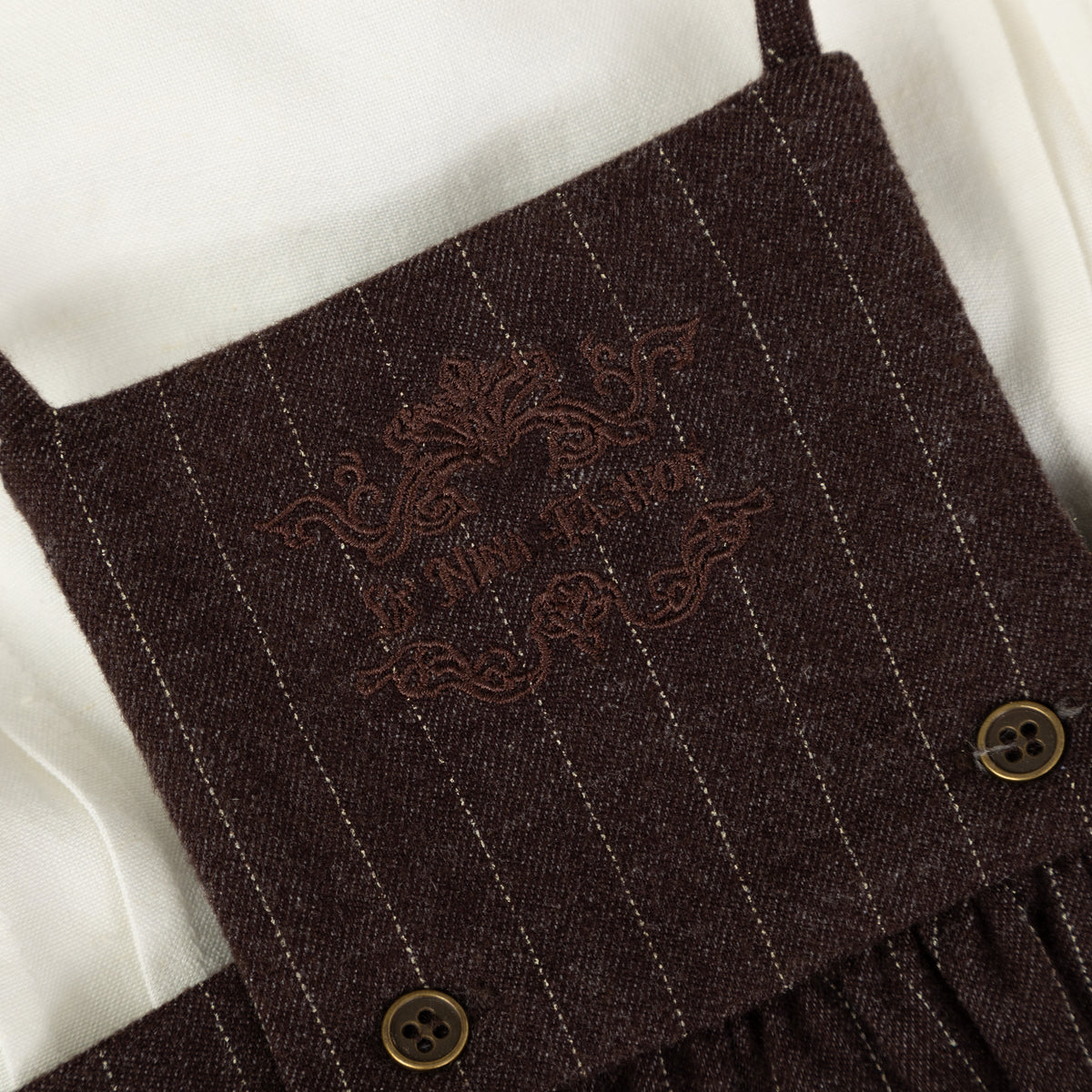Brown Wool Pinstripe Jumper & Vintage Logo Shirt