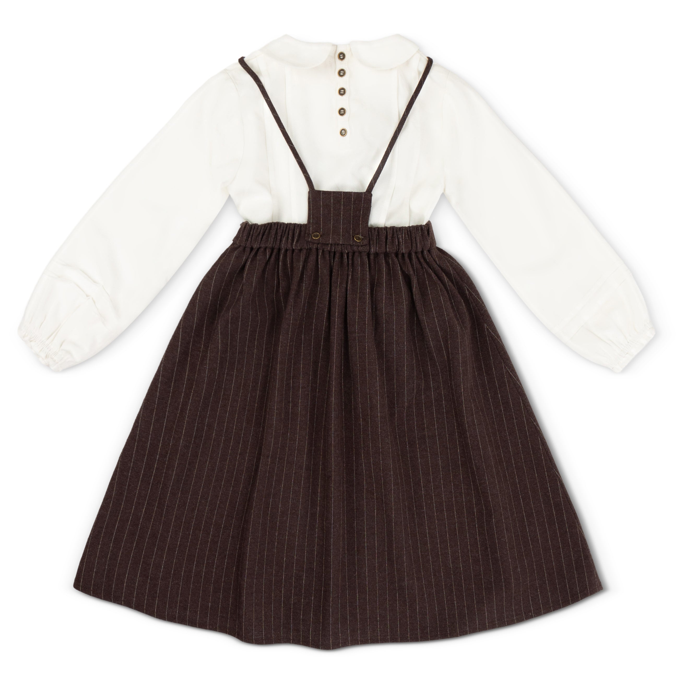 Brown Wool Pinstripe Jumper & Vintage Logo Shirt