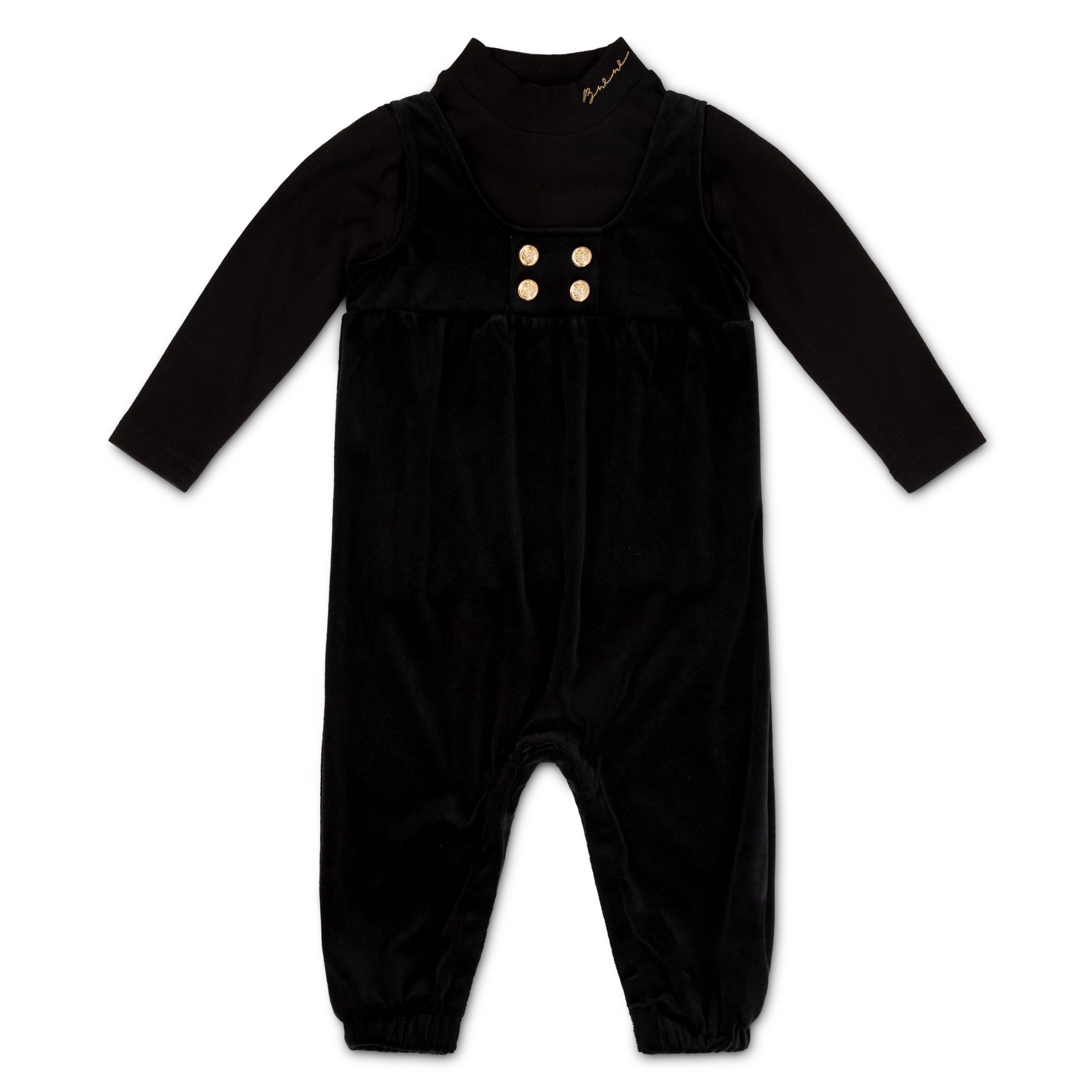 Classic Double Breasted Romper & Logo T-Shirt