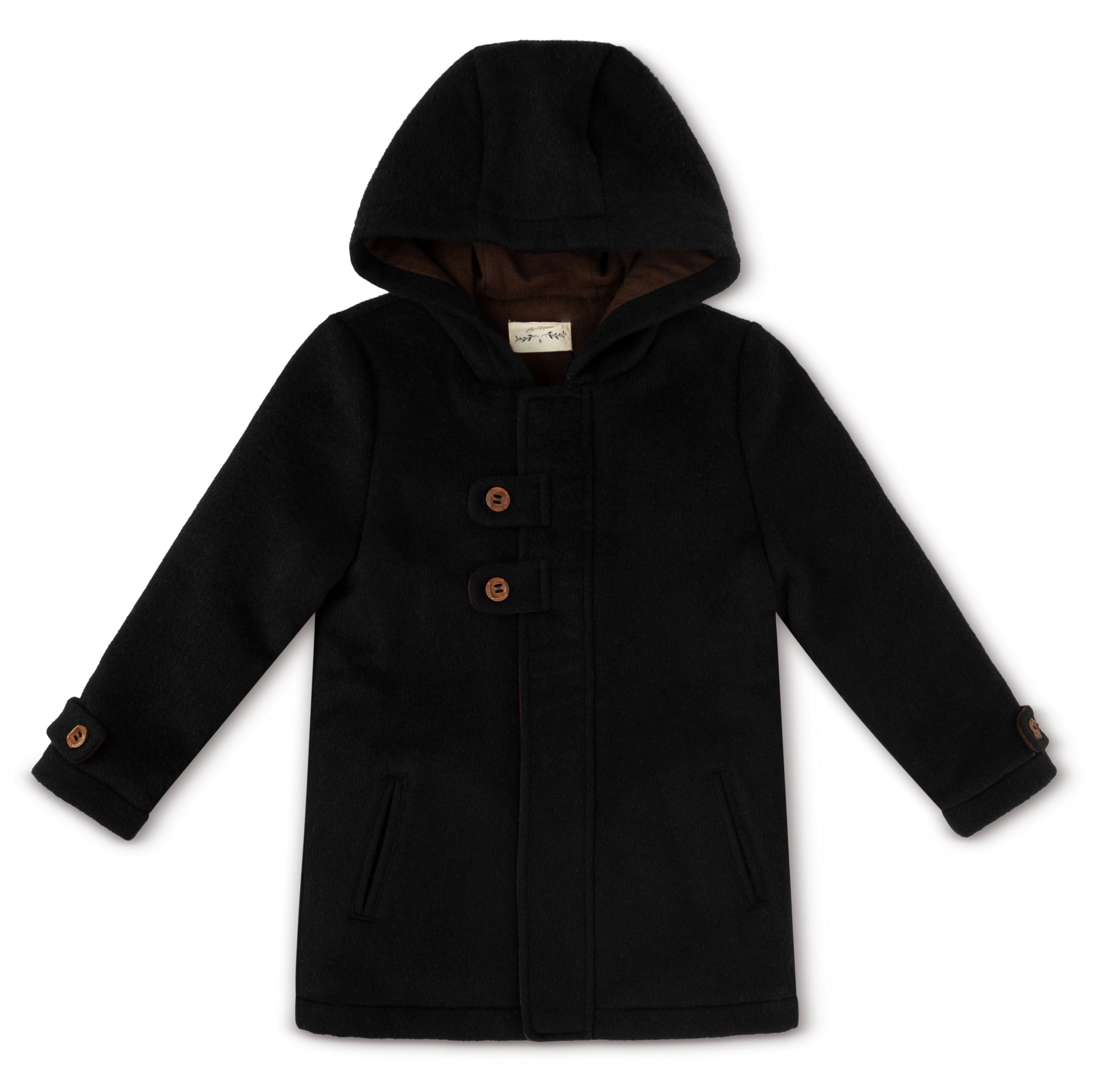 Boys Classic wool coat -Black