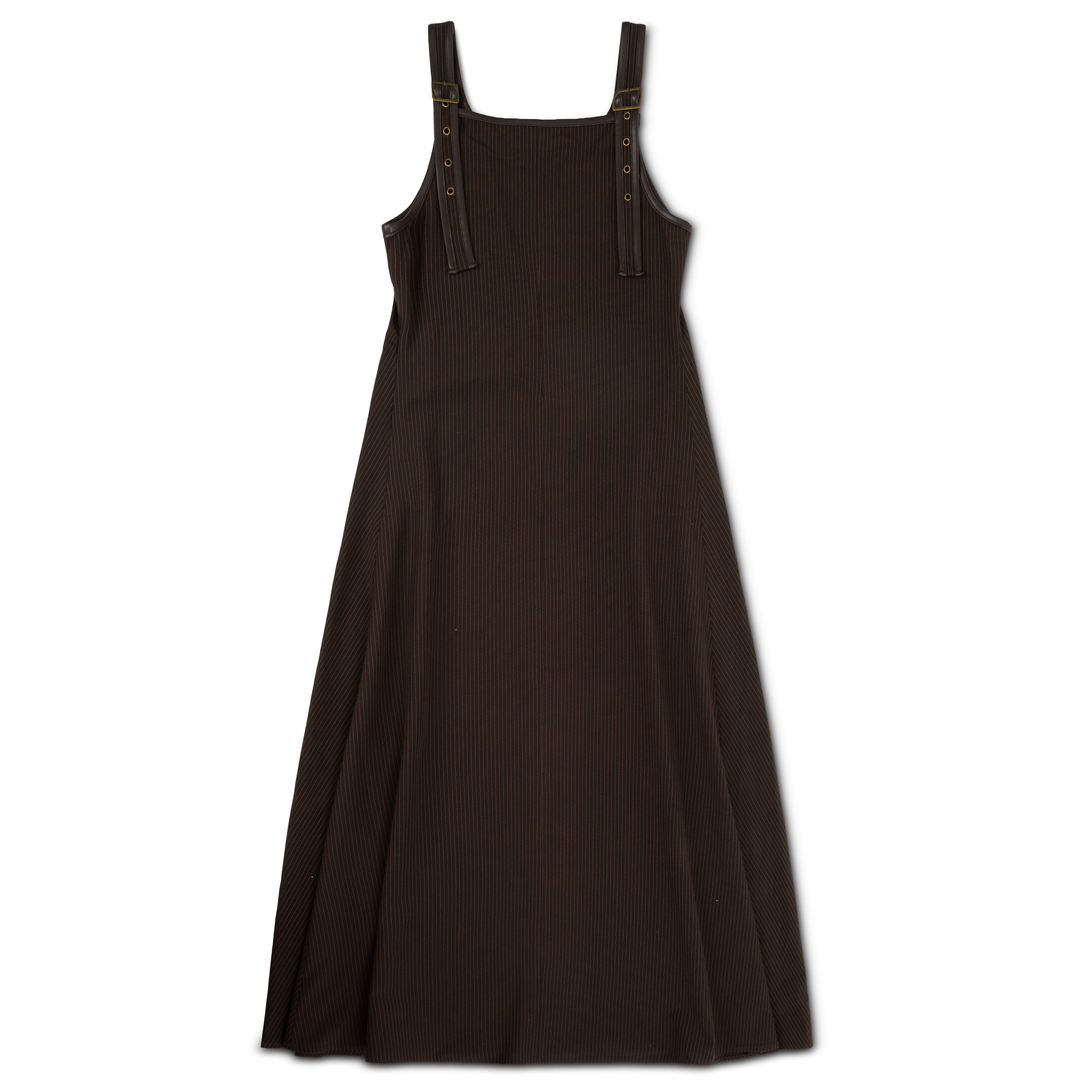 Teen Leather Trim Pinstripe Jumper Maxi