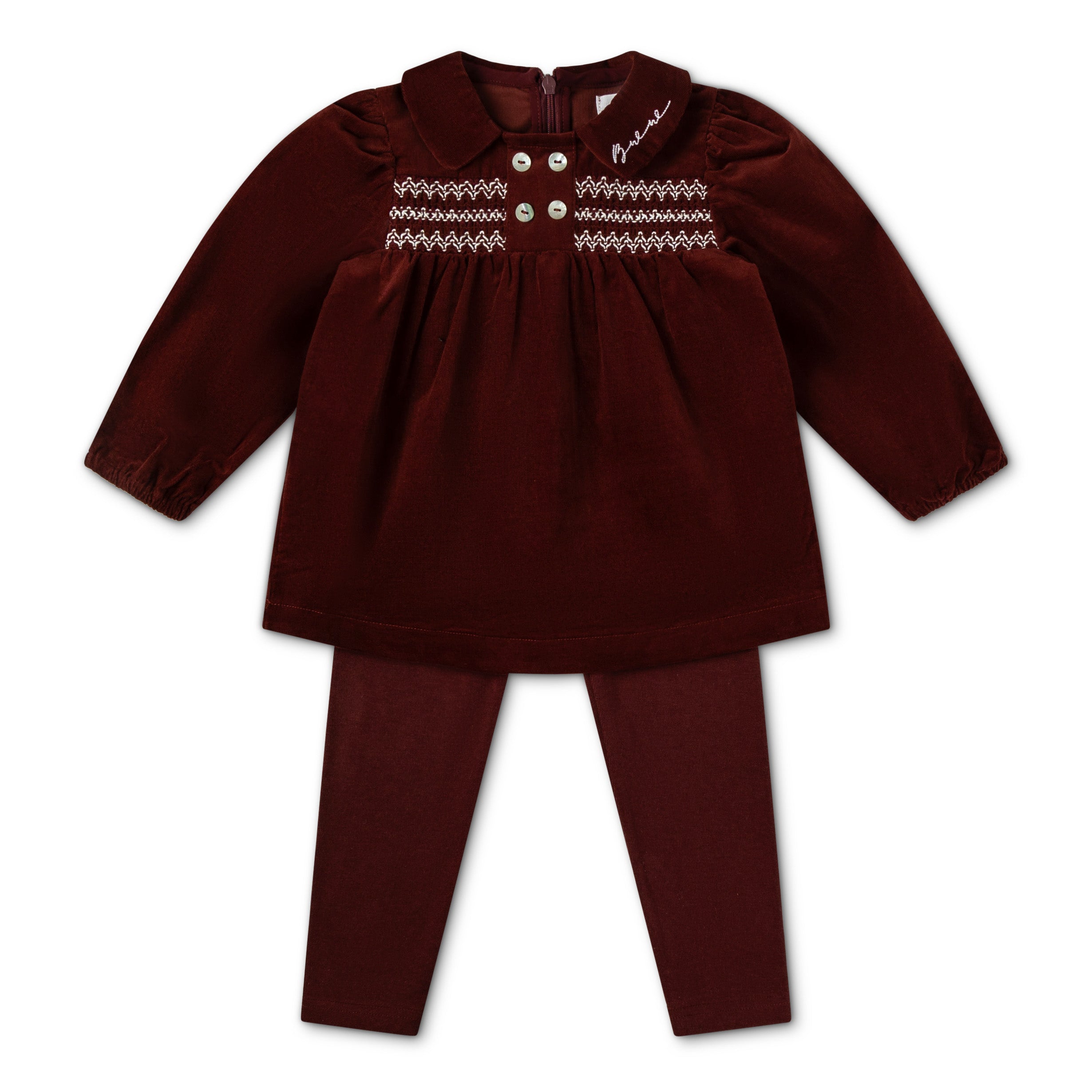 Corduroy Smocked Girl's Two-Piece