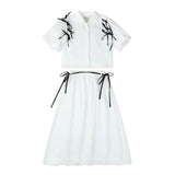 White Shirt & Skirt Tie Set