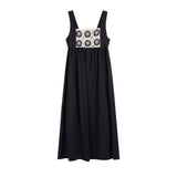 B & W Crochet Maxi Dress