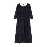 Embroidered Collar Maxi Dress