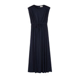 Drawstring maxi jumper-Navy