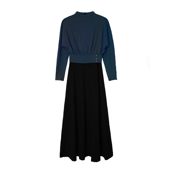 Teen Blue Stitch Button Maxi