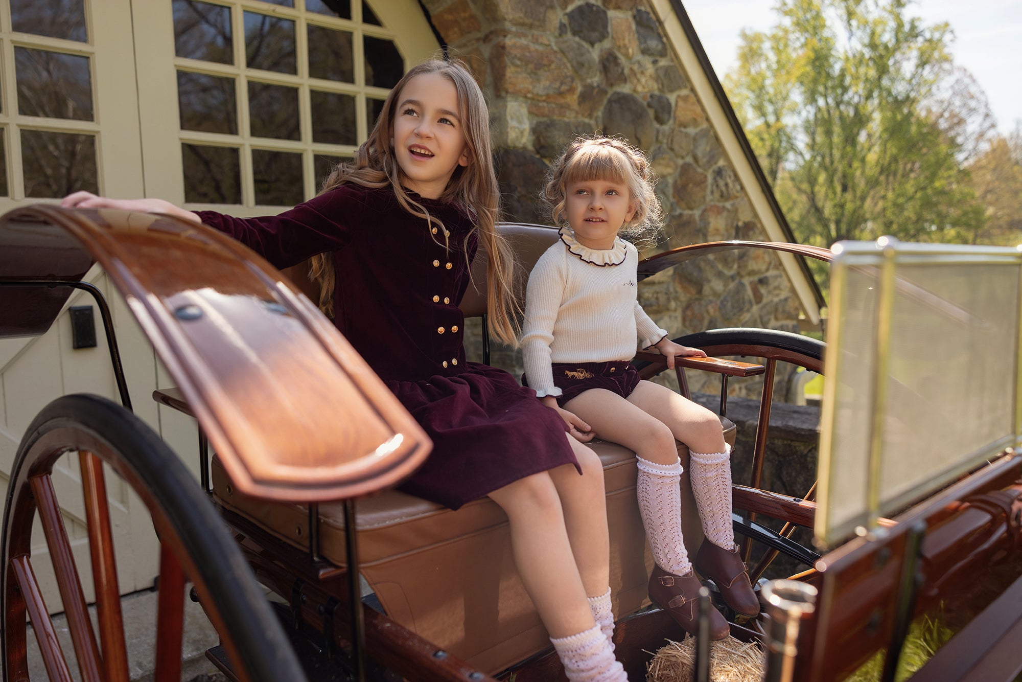 Burgundy Velvet Classic Logo Dress
