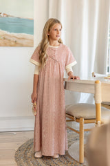 Striped Laced Red Maxi