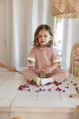 Stripe Laced Red Romper