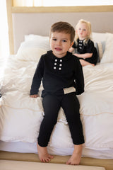 Logo Button Label Boy's Two-Piece