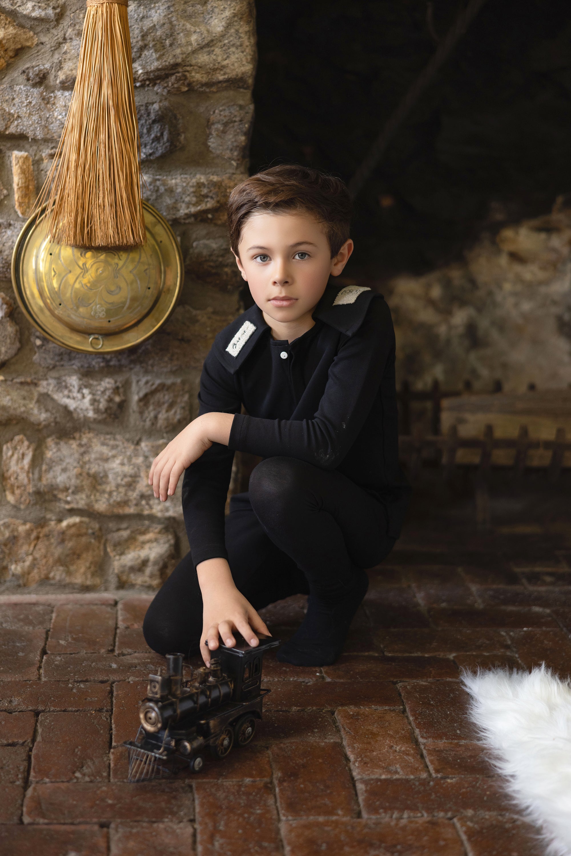 Boy's Sherpa Logo Patch Two-Piece