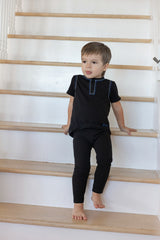 Contrast Stitch Boy's Two-Piece
