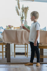 Blue Trim White Logo Vest