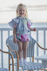 Watercolor Flutter Sleeve Two Piece